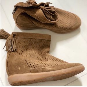 Isabel Marant Laser Cut Tassled booties 7.5